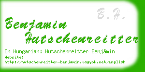 benjamin hutschenreitter business card