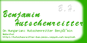 benjamin hutschenreitter business card